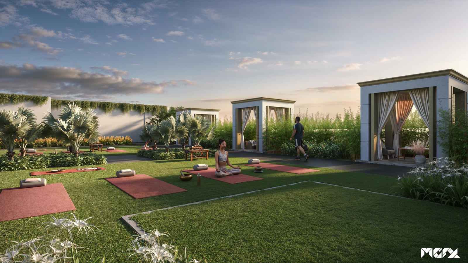 Gillco Meraqui therapeutic yoga lawn and terrace